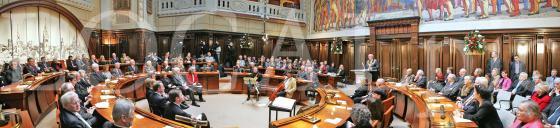 Panorama des Hodlersaals im Neuen Rathaus